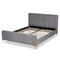 Baxton Studio Nami Modern Glam and Luxe Light Grey Velvet Fabric and Gold Finished King Size Platform Bed 174-11183-Zoro - alternate 2